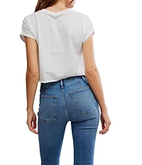 Free People The Perfect Tee Crew Neck Short Sleeve Cropped Tee