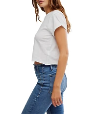 Free People The Perfect Tee Crew Neck Short Sleeve Cropped Tee