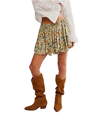 Free People Third Charm Floral Printed High-Rise A-Line Mini Skirt