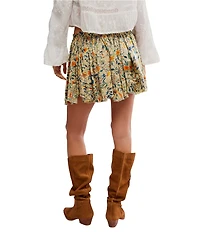 Free People Third Charm Floral Printed High-Rise A-Line Mini Skirt