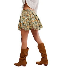 Free People Third Charm Floral Printed High-Rise A-Line Mini Skirt