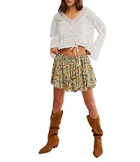 Free People Third Charm Floral Printed High-Rise A-Line Mini Skirt