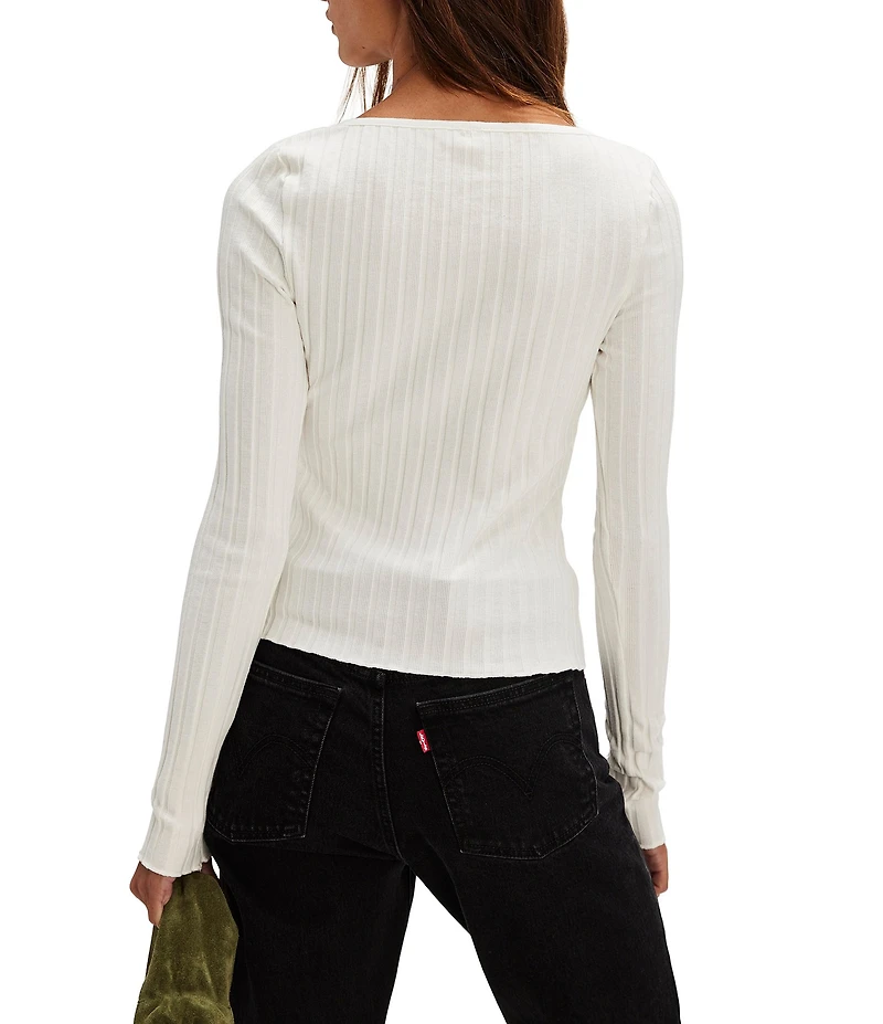 Free People Tilly Crew Neckline Long Sleeve Top