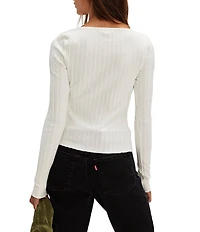 Free People Tilly Crew Neckline Long Sleeve Top