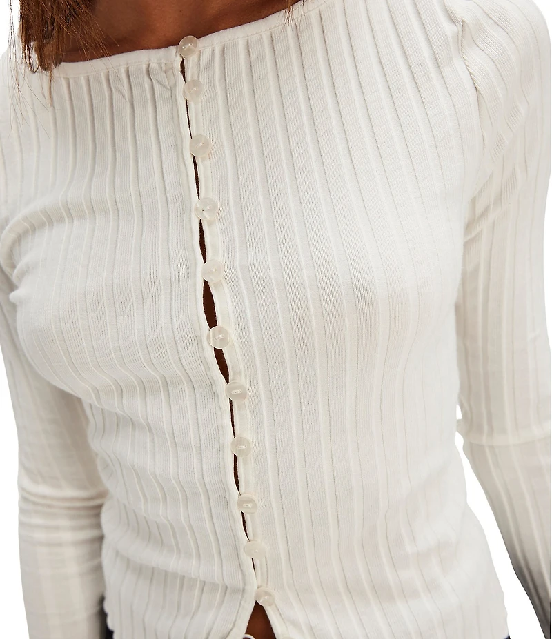 Free People Tilly Crew Neckline Long Sleeve Top