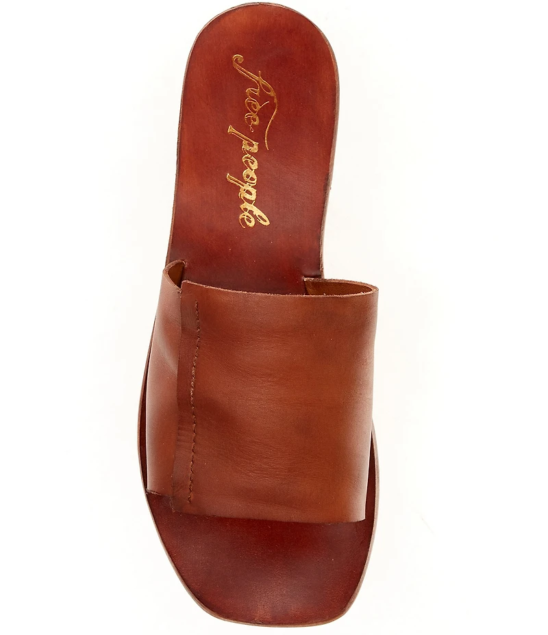 Free People Verona Leather Flat Slide Sandals