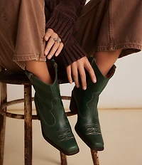 Free People Wandering Leather Western Booties