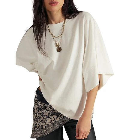 Free People We The Free Atlas Boat Neck 3/4 Dolman Sleeve Tee