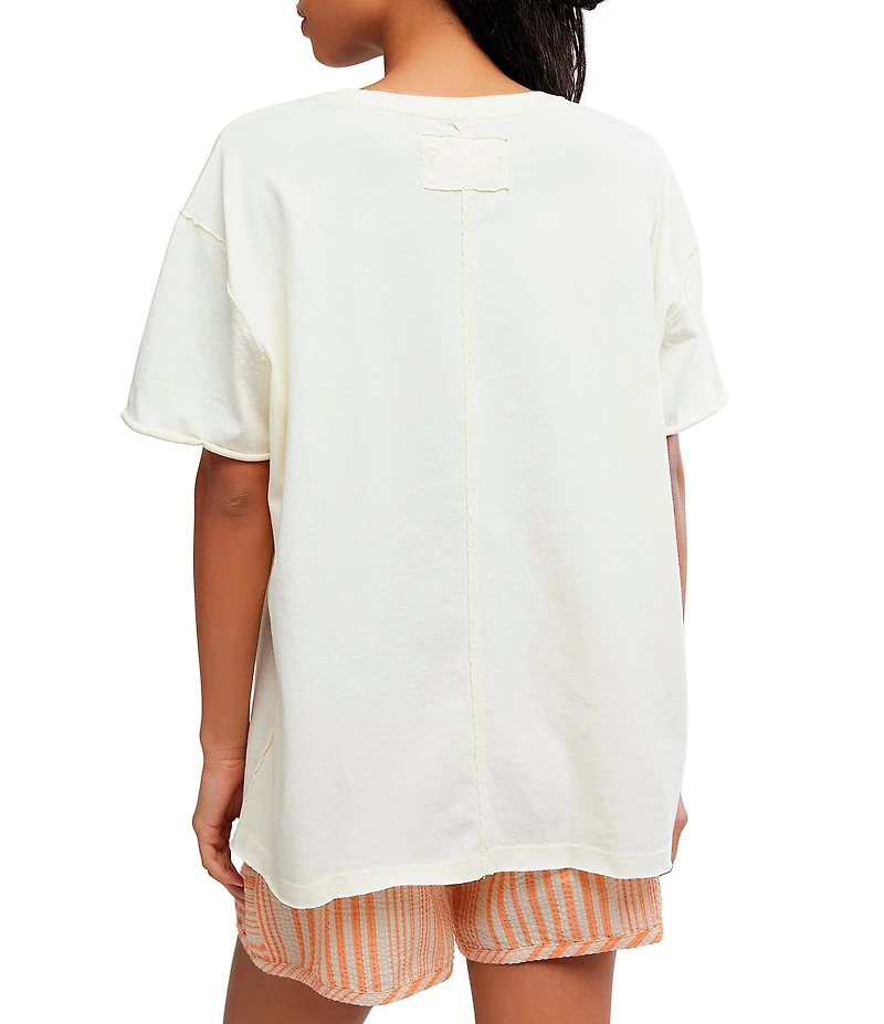 Free People We The Free Best Coast Mermaid Graphic Crew Neck Short Sleeve Tee