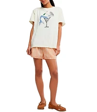Free People We The Free Best Coast Mermaid Graphic Crew Neck Short Sleeve Tee