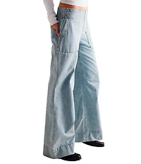 Free People We The Free Breezy Wide-Leg Pull-On Denim Jeans
