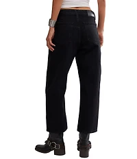 Free People We The Free Deep Trance Dropped Denim High Rise Wide Leg Boyfriend Jeans
