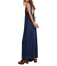 Free People We The Free Do No Wrong Crew Neck Sleeveless Wide Leg Jumpsuit