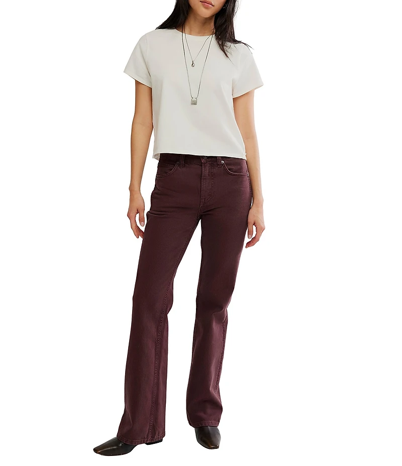 Free People We The Free Double Knot High Rise Straight Bootcut Denim Jeans