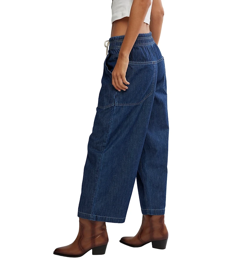 Free People We The Free Easy Peasy Pull-On Boyfriend Denim Jeans