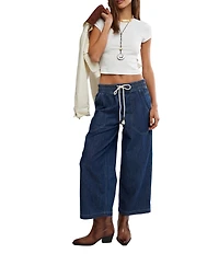 Free People We The Free Easy Peasy Pull-On Boyfriend Denim Jeans