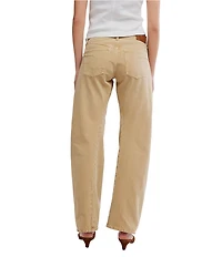 Free People We The Free Fable Low-Rise Twisted Bowed Leg Denim Jeans