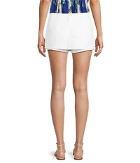Free People We The Free Galivanting Peekaboo Low-Rise Denim Micro Skort