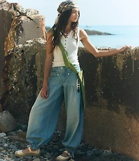 Free People We The Free Jamie Ribbed Henley Neck Sleeveless Tank