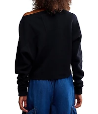 Free People We The Free Jess Boat Neck Long Sleeve Thermal Knit Top