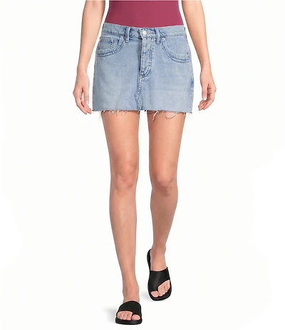 Free People We The Free Lainey Low-Rise Denim Mini Skirt