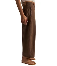 Free People We The Free Laydown Chino High-Rise Wide-Barrel Leg Pants