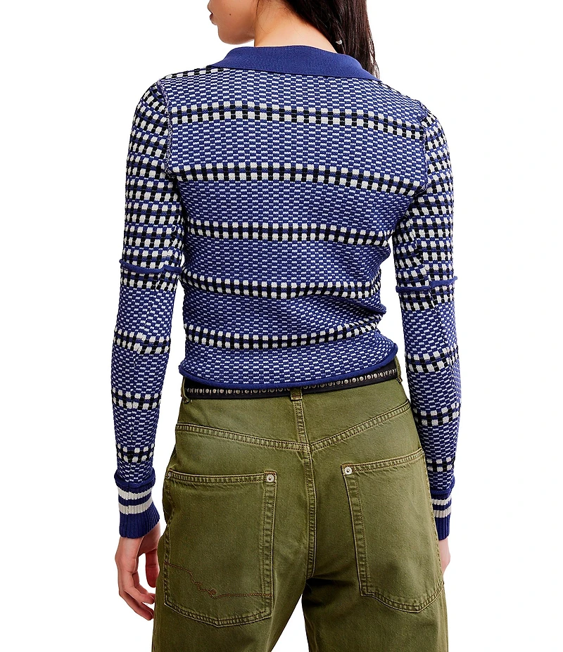 Free People We The Free Level Up Swift Collared Long Sleeve Top