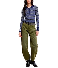 Free People We The Free Level Up Swift Collared Long Sleeve Top