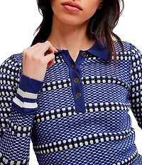 Free People We The Free Level Up Swift Collared Long Sleeve Top