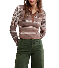 Free People We The Free Level Up Swift Collared Long Sleeve Top