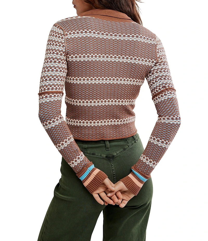 Free People We The Free Level Up Swift Collared Long Sleeve Top