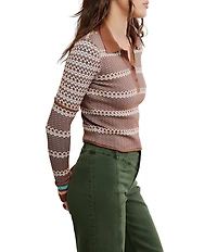 Free People We The Free Level Up Swift Collared Long Sleeve Top