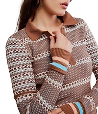 Free People We The Free Level Up Swift Collared Long Sleeve Top
