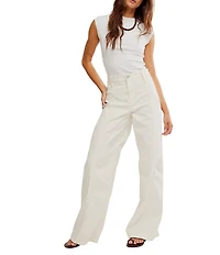 Free People We The Free Libre Denim High Rise Wide Leg Jeans