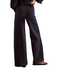 Free People We The Free Libre Wide Leg Stretch Denim Jeans