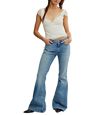 Free People We The Free Love Bomb Mid-Rise Flare Jeans