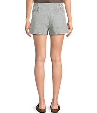 Free People We The Free Luna Railroad Stripe Low-Rise Pull-On Denim Shorts
