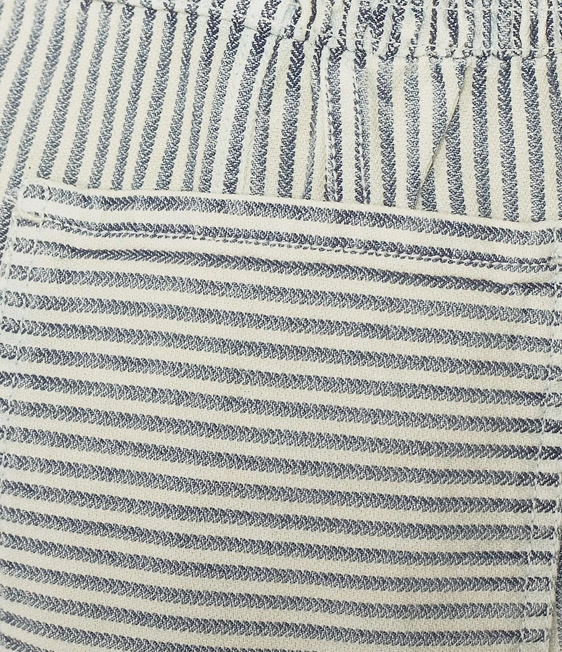 Free People We The Free Luna Railroad Stripe Low-Rise Pull-On Denim Shorts