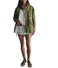 Free People We The Free Marlo Funnel-Neck Long Sleeve Surplus Jacket