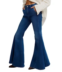 Free People We The Free Marque Mid-Rise Flare Jeans