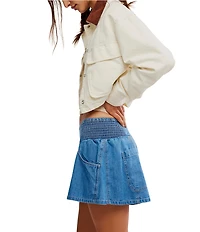 Free People We The Free Marth Workwear Collared Utility Long Sleeve Cropped Jacket