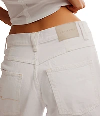 Free People We The Free Montana Mid Rise Bermuda Denim Shorts