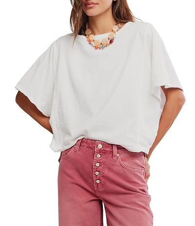 Free People We The Free Next Level Boat Neck Short Sleeve Tee