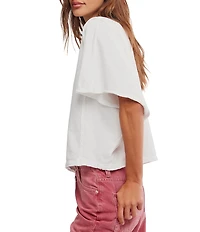 Free People We The Free Next Level Boat Neck Short Sleeve Tee