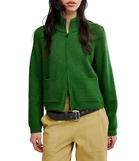 Free People We The Free On It Half Zip Turtle Neck Long Sleeve Ribbed Knit Sweater