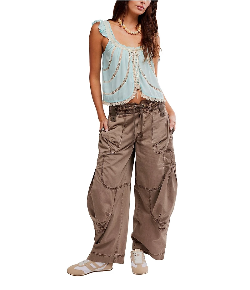 Free People We The Free Onset Mid-Rise Parachute Cargo Pants