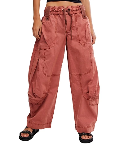 Free People We The Free Onset Mid-Rise Parachute Cargo Pants