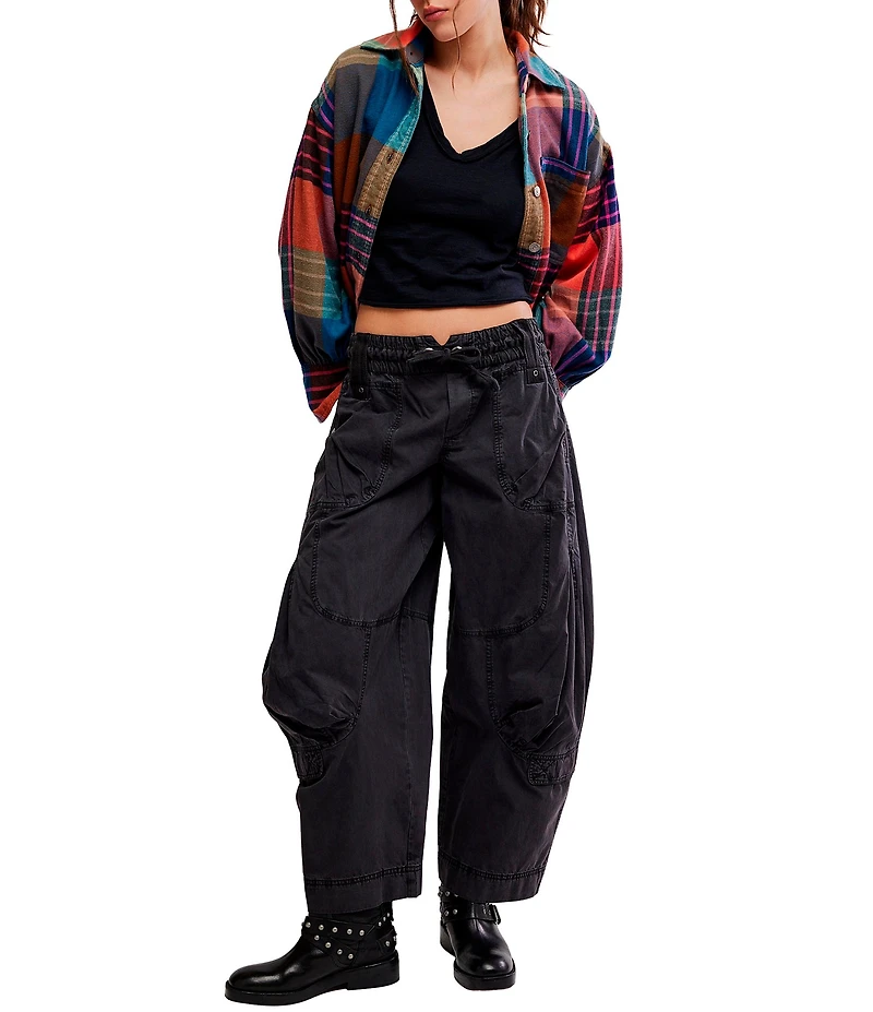 Free People We The Free Onset Mid Rise Parachute Cargo Pants
