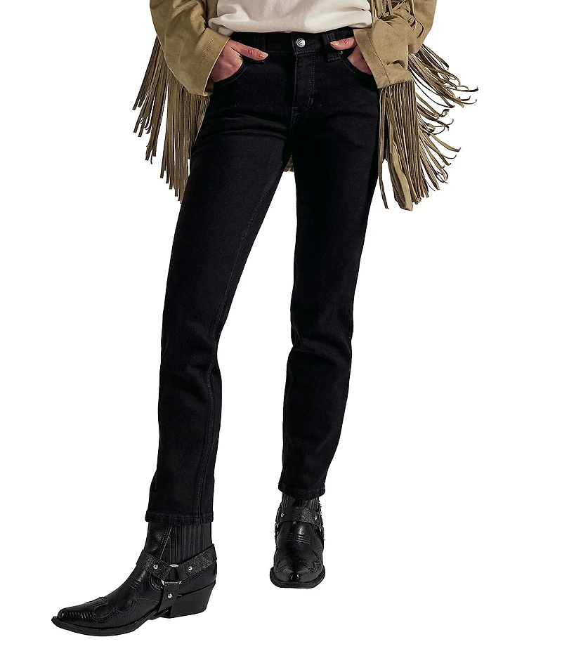 Free People We The Free Oracle Low-Rise Slim Straight Jeans