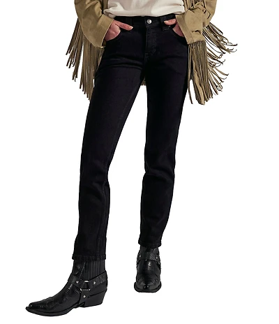 Free People We The Free Oracle Low-Rise Slim Straight Jeans